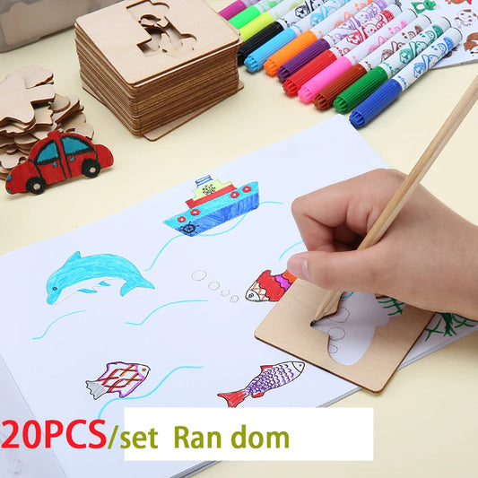 Montessori Drawing Wooden 20pcs