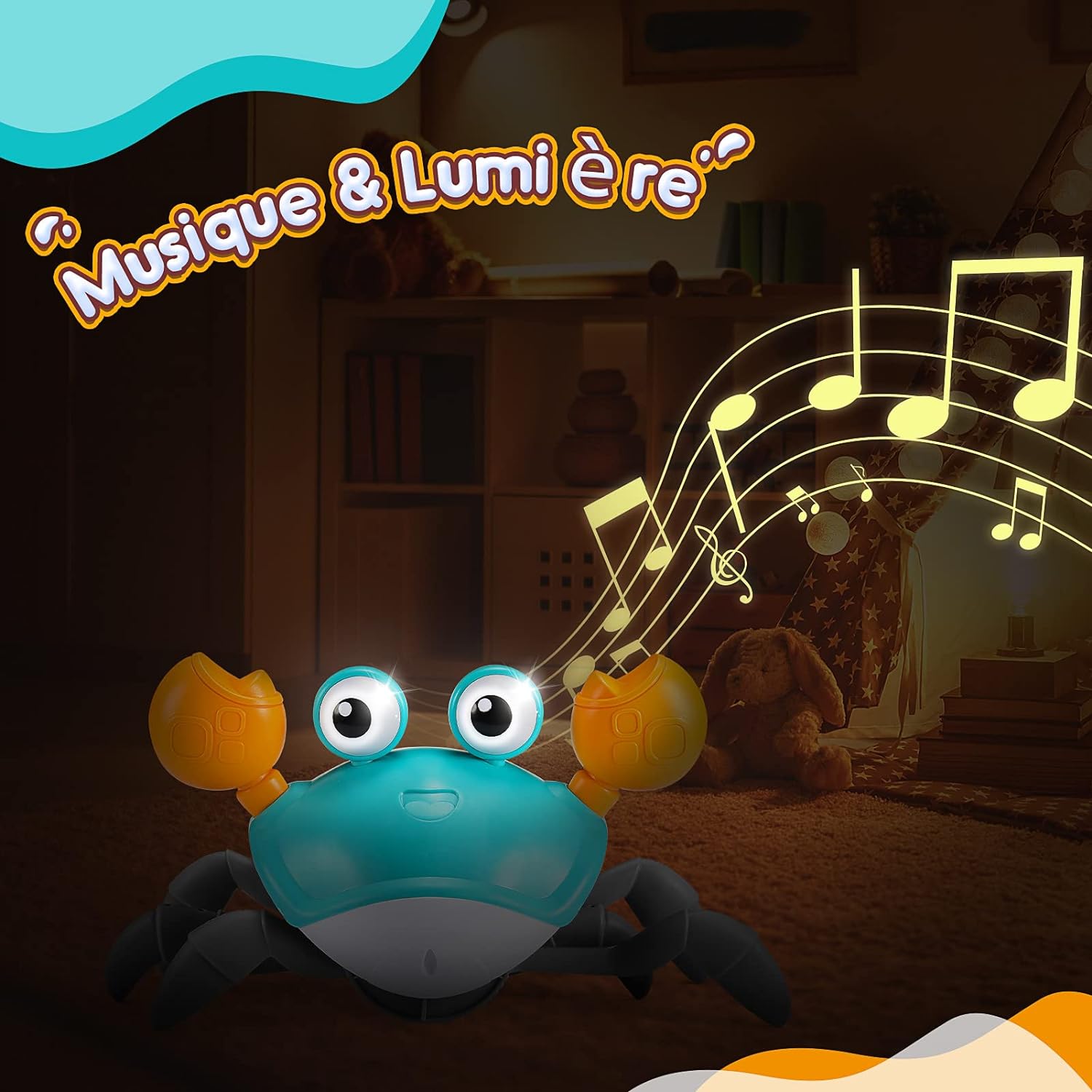 FunnyCrab™ - Crabe Rampant Musical - L'Univers Des Enfants